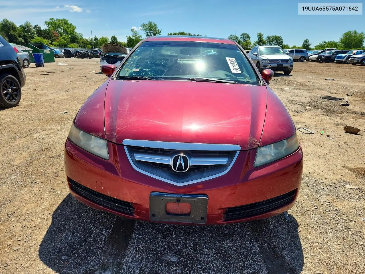 2005 Acura Tl VIN: 19UUA65575A071642 Lot: 58366436