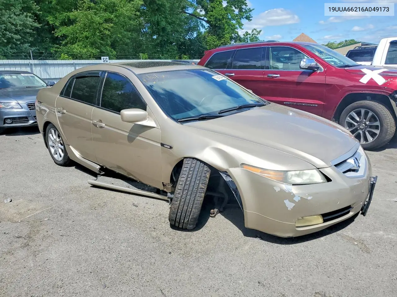 2006 Acura 3.2Tl VIN: 19UUA66216A049173 Lot: 56456466