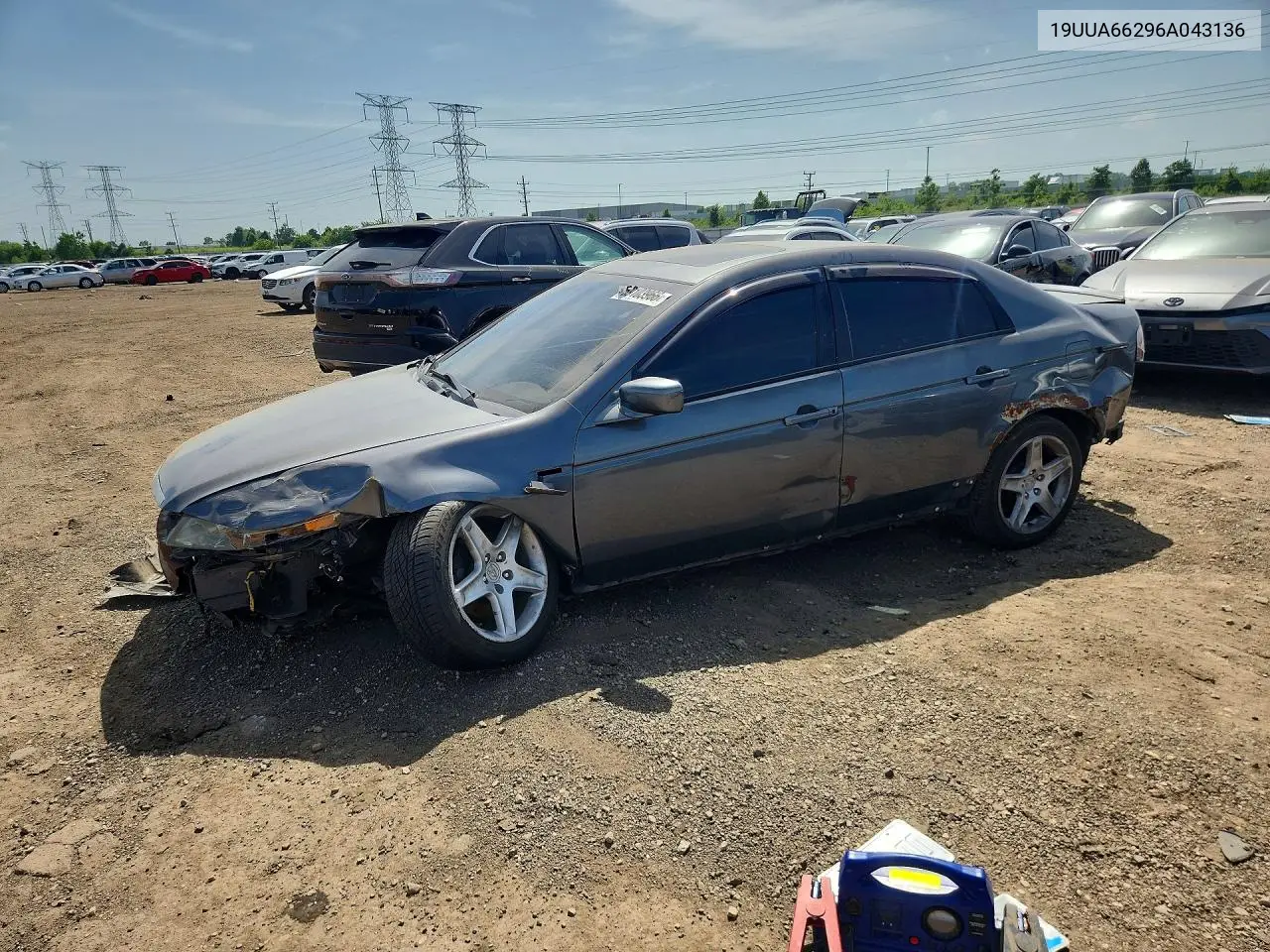2006 Acura 3.2Tl VIN: 19UUA66296A043136 Lot: 59103966