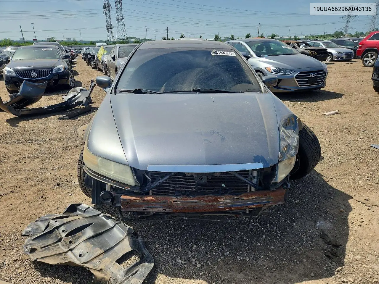 2006 Acura 3.2Tl VIN: 19UUA66296A043136 Lot: 59103966