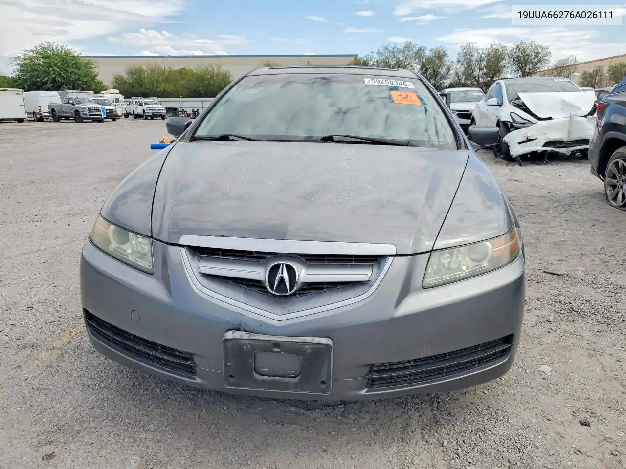 2006 Acura 3.2Tl Type-S VIN: 19UUA66276A026111 Lot: 59250346