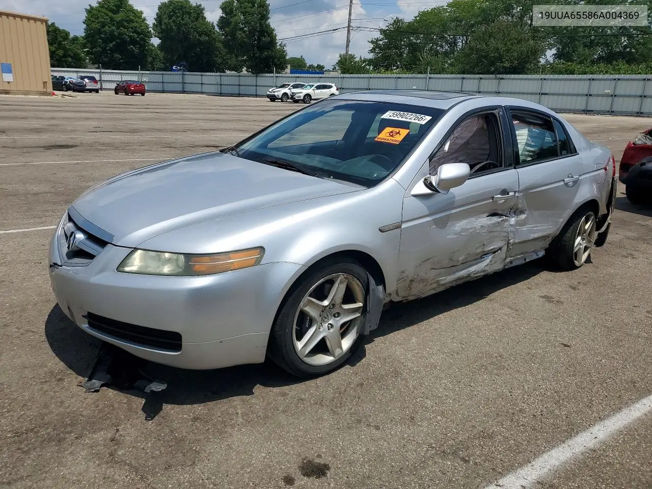 2006 Acura 3.2Tl VIN: 19UUA65586A004369 Lot: 59902266