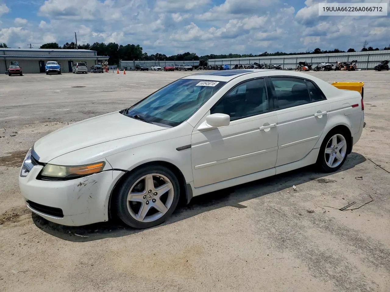 2006 Acura 3.2Tl VIN: 19UUA66226A066712 Lot: 60845016