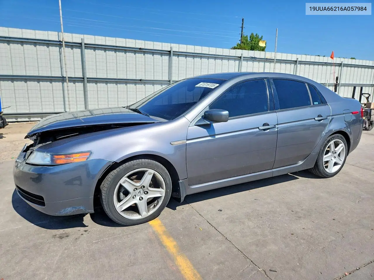 2006 Acura 3.2Tl VIN: 19UUA66216A057984 Lot: 61019706