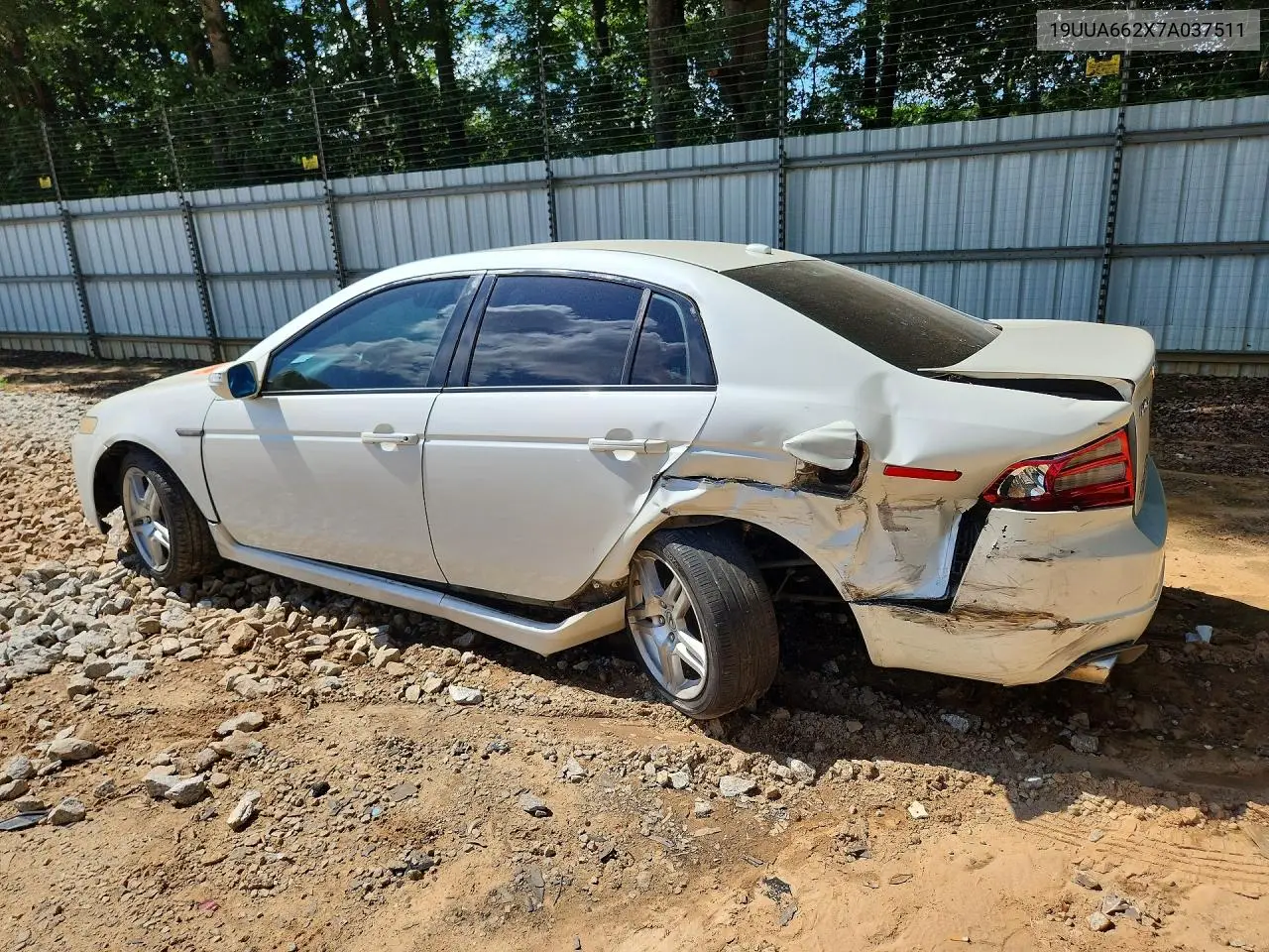 2007 Acura Tl VIN: 19UUA662X7A037511 Lot: 60193606