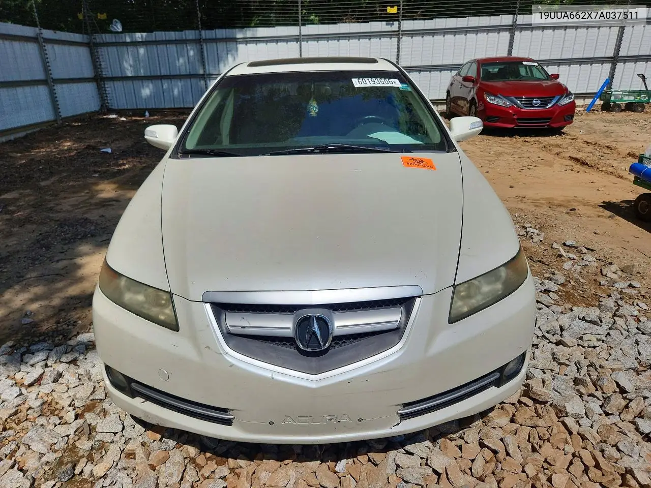 2007 Acura Tl VIN: 19UUA662X7A037511 Lot: 60193606