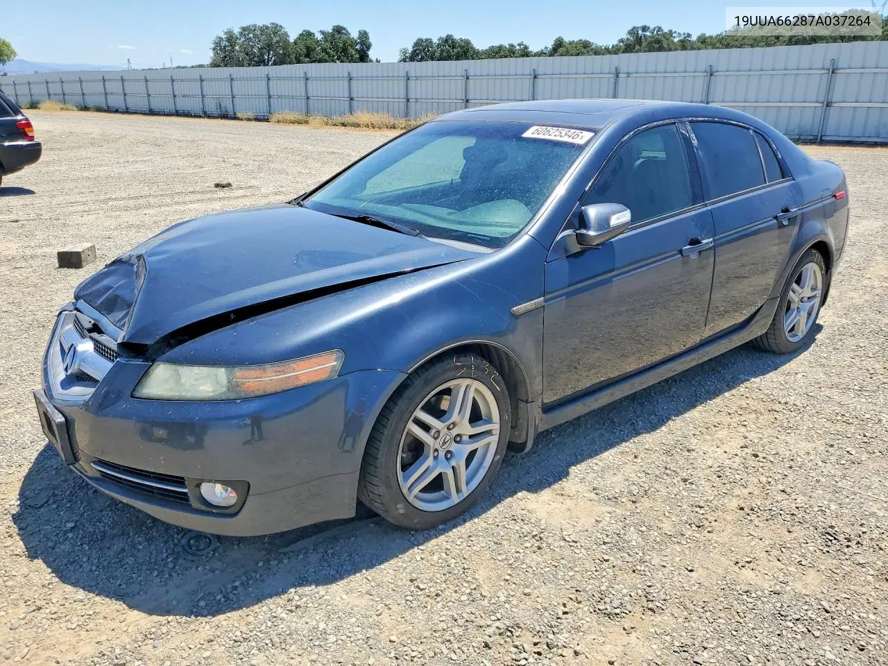 2007 Acura Tl VIN: 19UUA66287A037264 Lot: 60625346