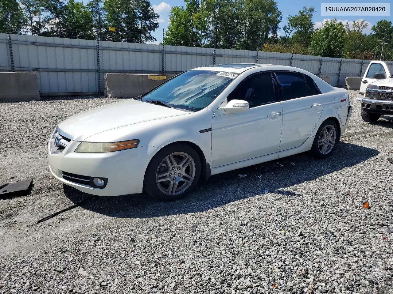 2007 Acura Tl VIN: 19UUA66267A028420 Lot: 60840376