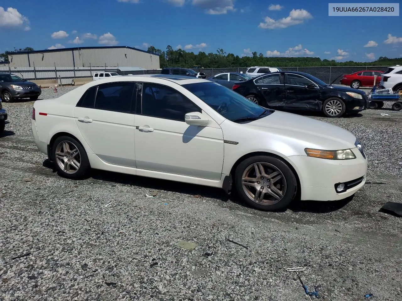 2007 Acura Tl VIN: 19UUA66267A028420 Lot: 60840376