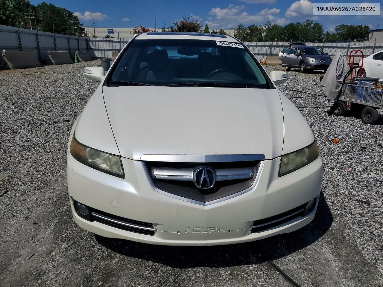 2007 Acura Tl VIN: 19UUA66267A028420 Lot: 60840376