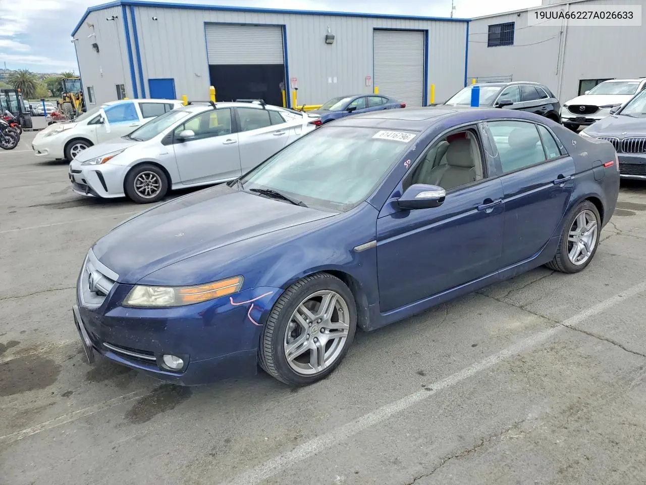 2007 Acura Tl VIN: 19UUA66227A026633 Lot: 61416796