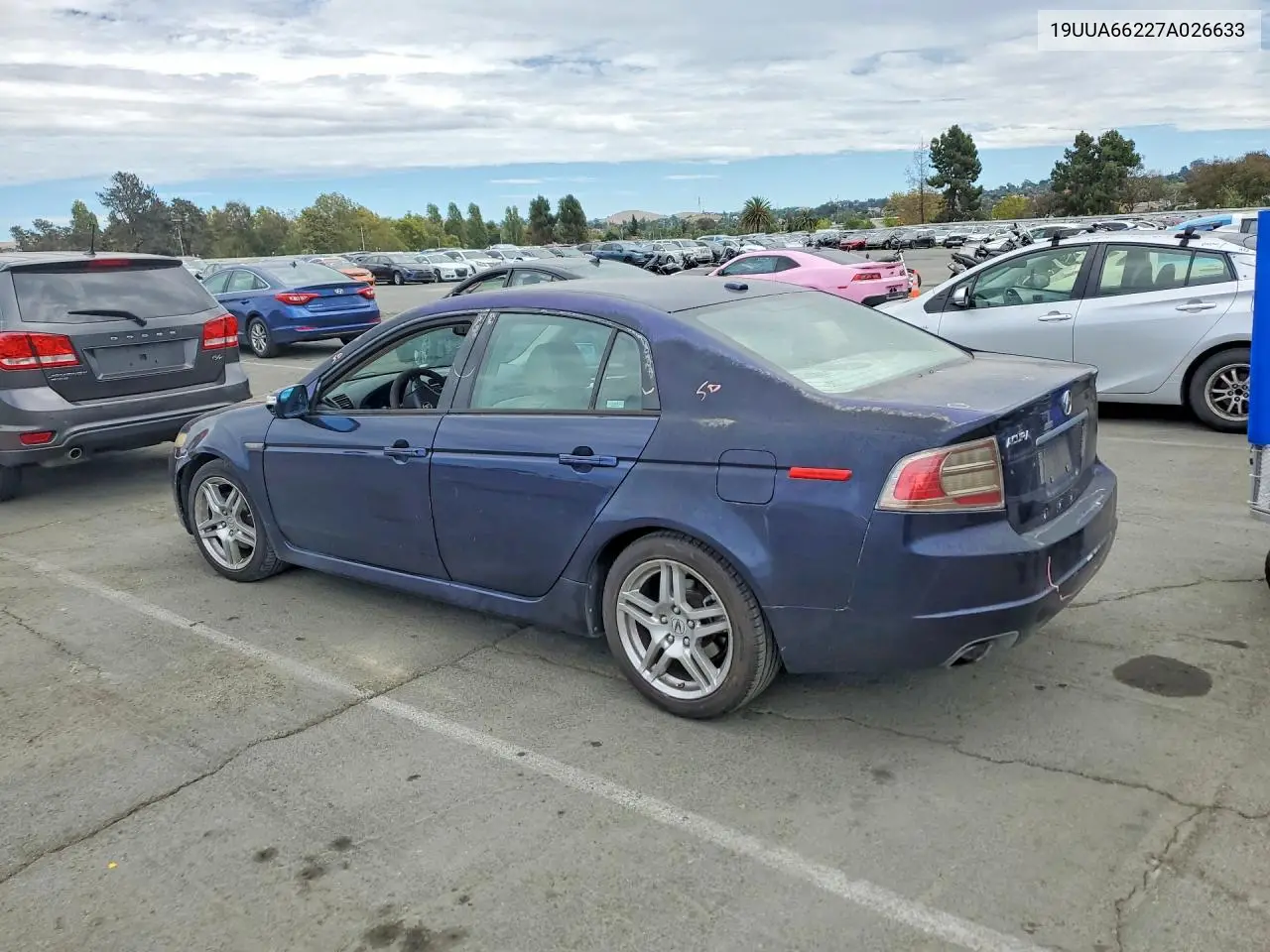 2007 Acura Tl VIN: 19UUA66227A026633 Lot: 61416796