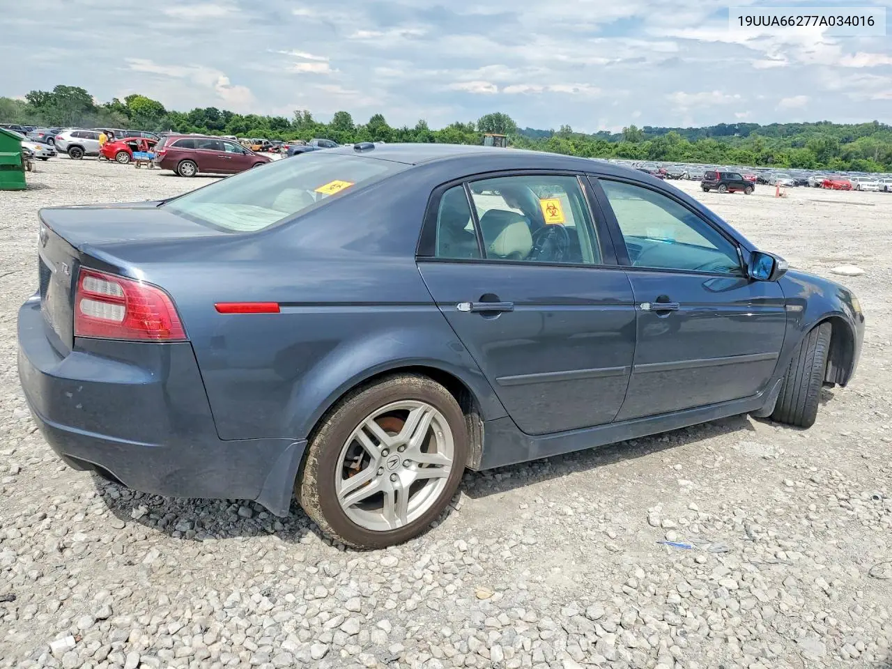 2007 Acura Tl VIN: 19UUA66277A034016 Lot: 61526376