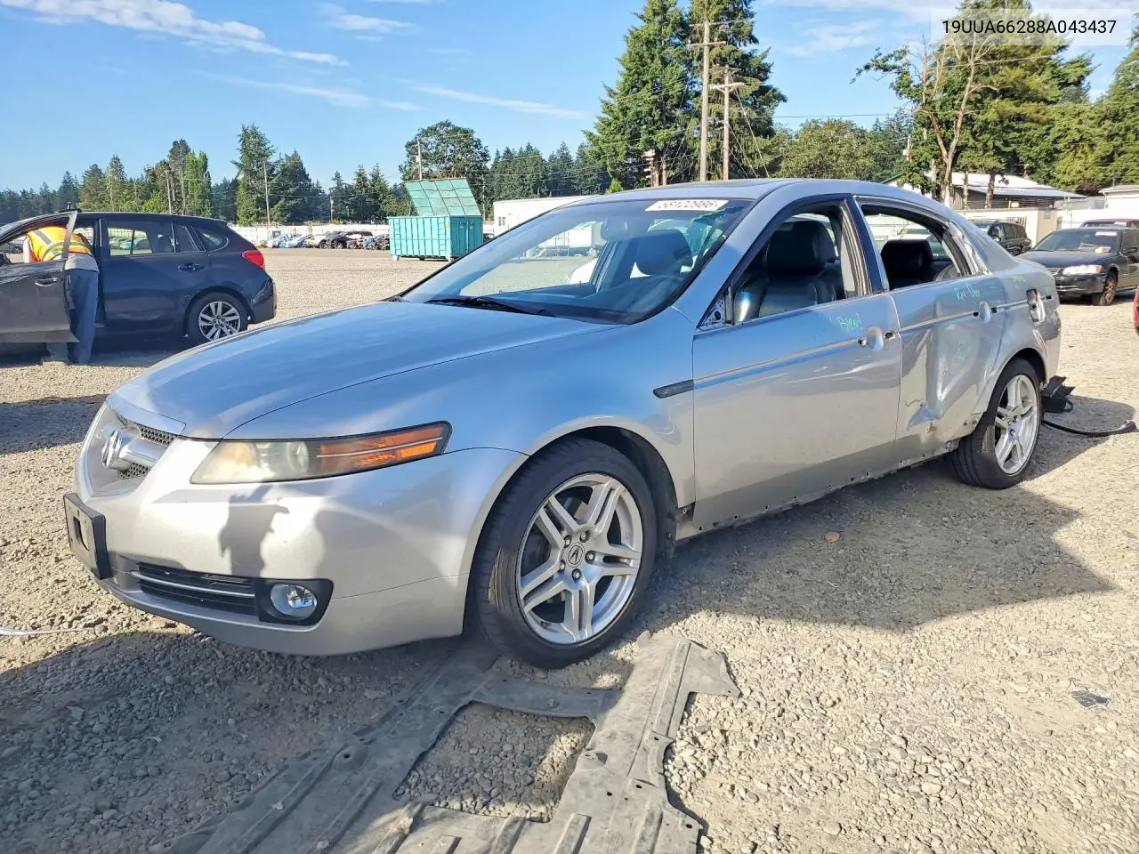 2008 Acura Tl VIN: 19UUA66288A043437 Lot: 58122986