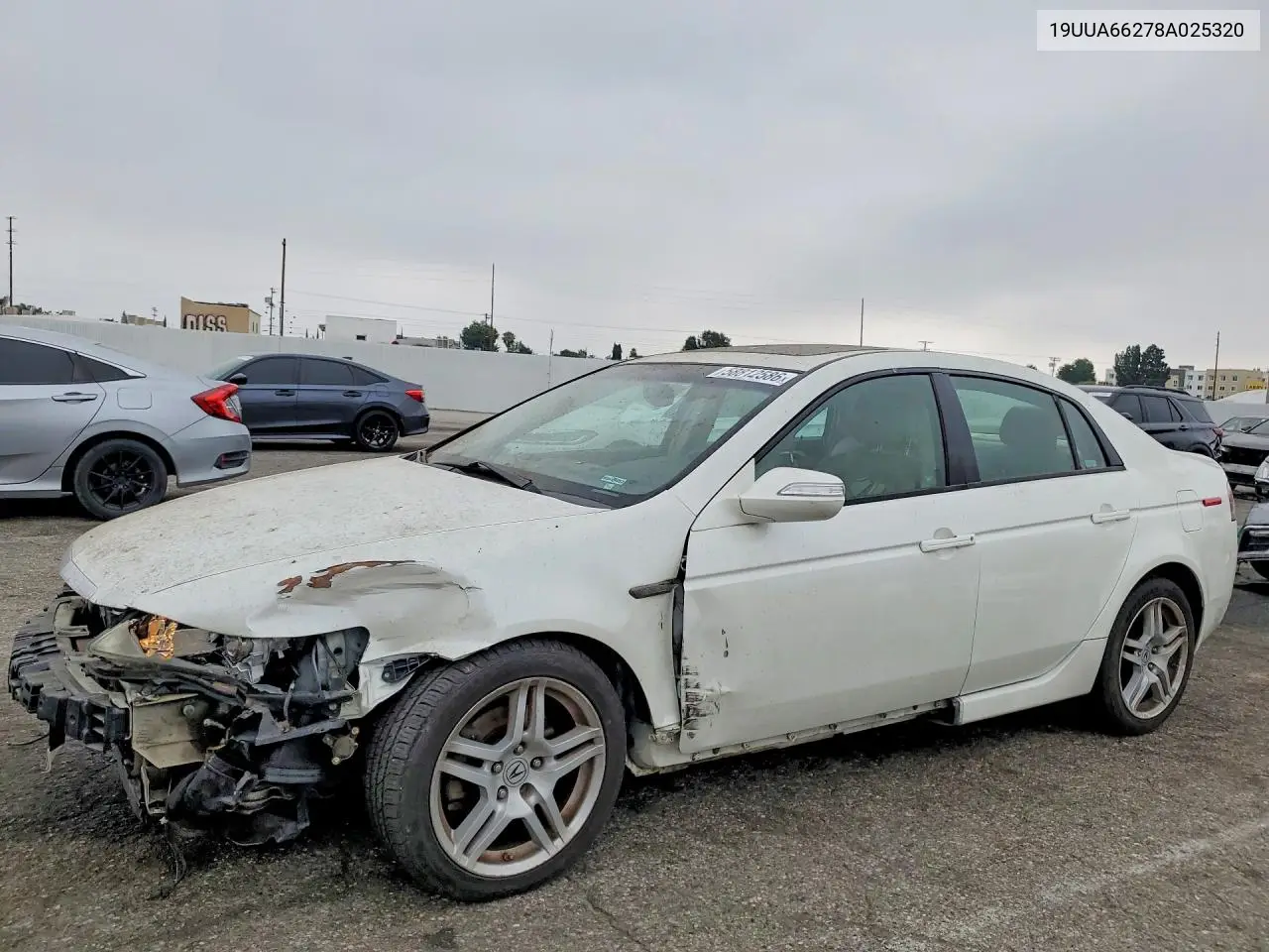 2008 Acura Tl VIN: 19UUA66278A025320 Lot: 58812586
