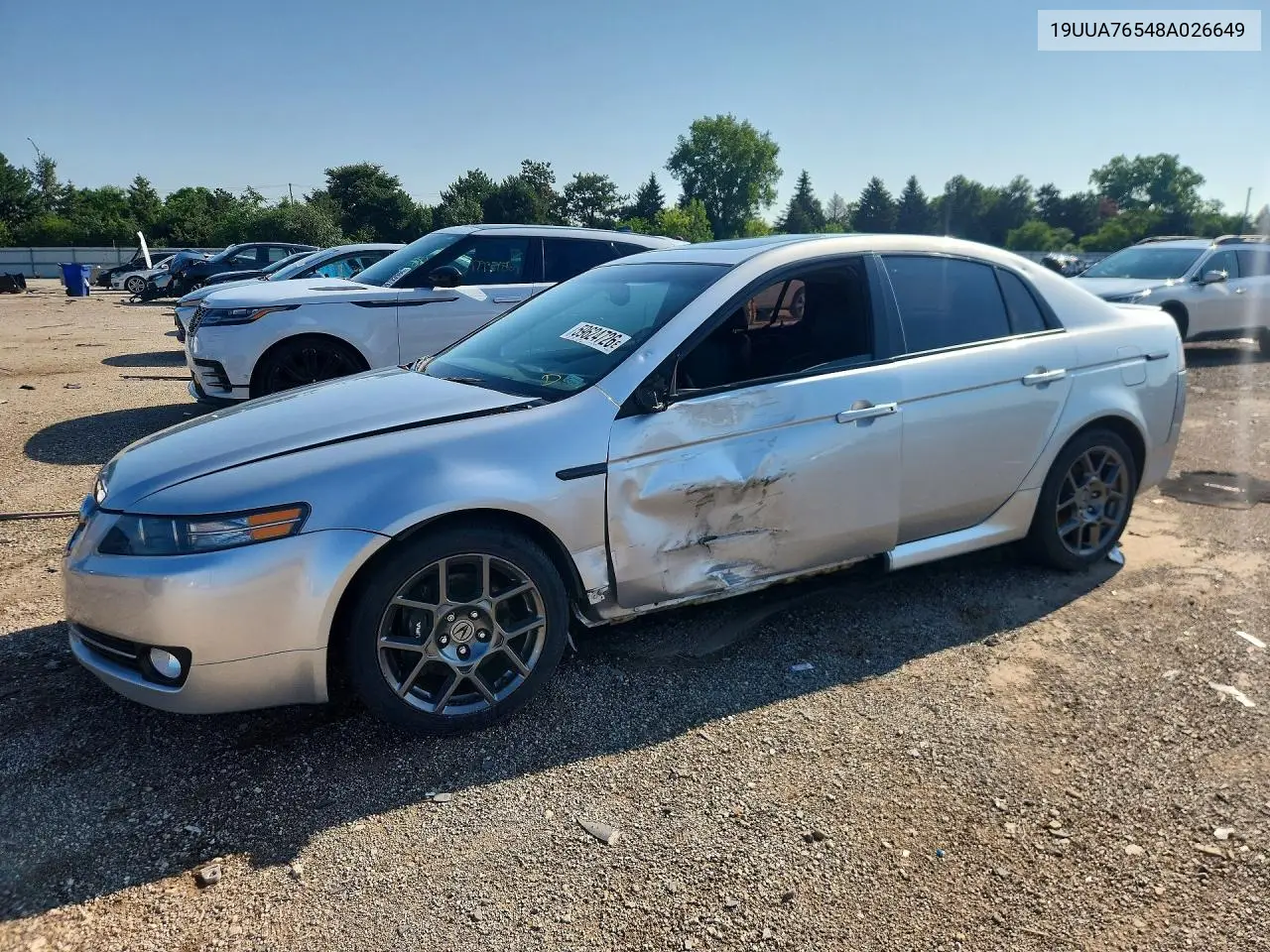 2008 Acura Tl Type S VIN: 19UUA76548A026649 Lot: 59624726