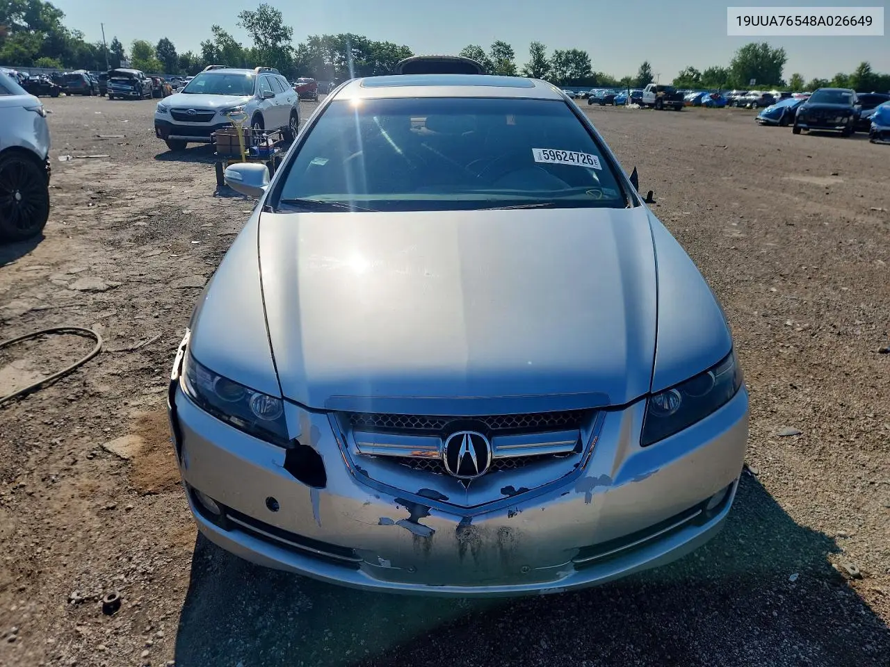 2008 Acura Tl Type S VIN: 19UUA76548A026649 Lot: 59624726
