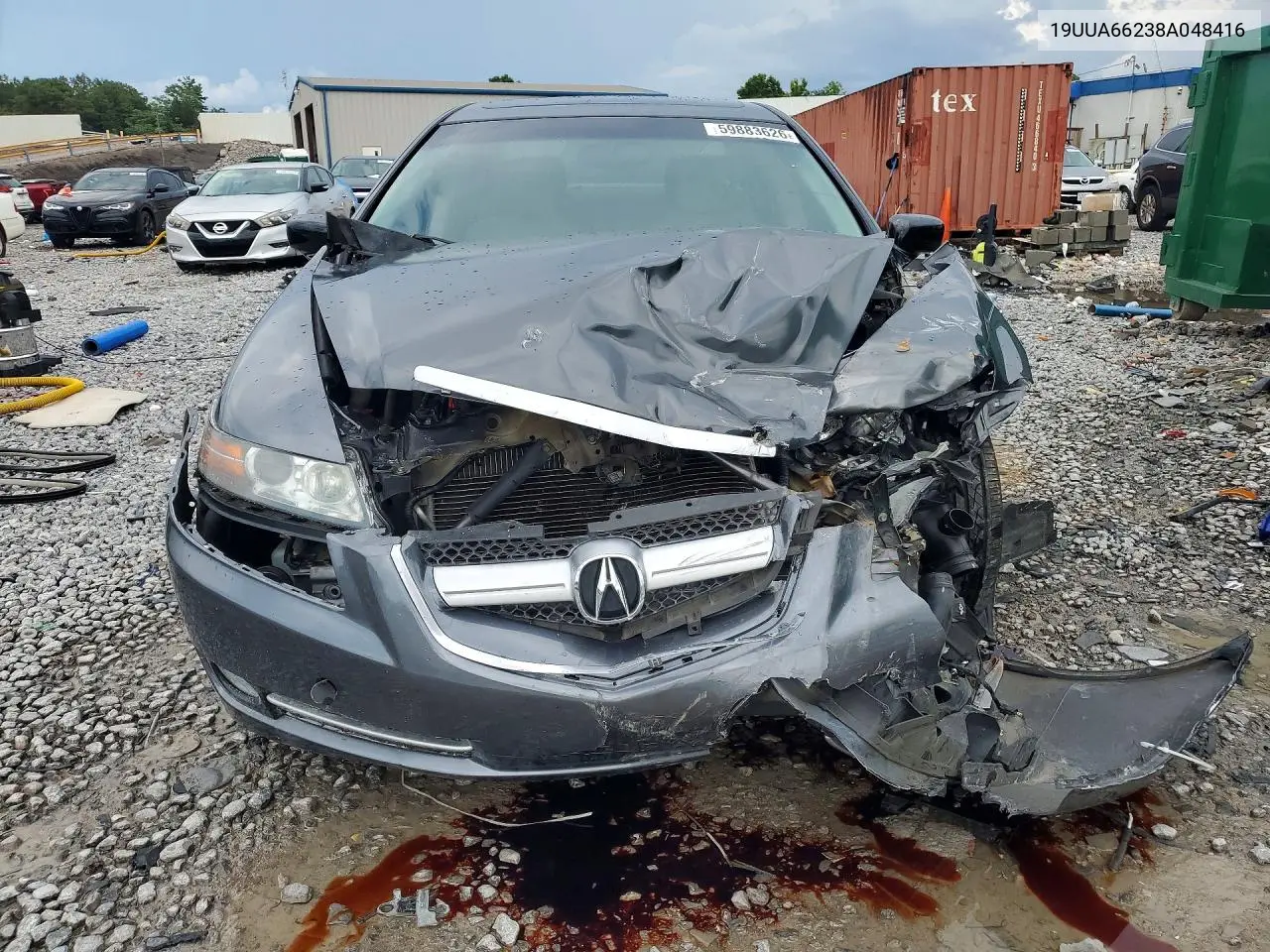 2008 Acura Tl VIN: 19UUA66238A048416 Lot: 59883626