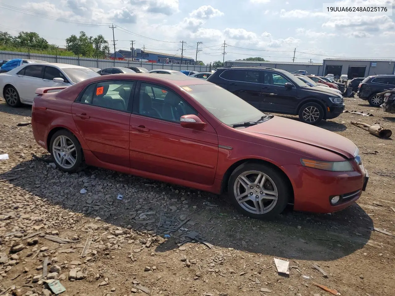 2008 Acura Tl VIN: 19UUA66248A025176 Lot: 60801756