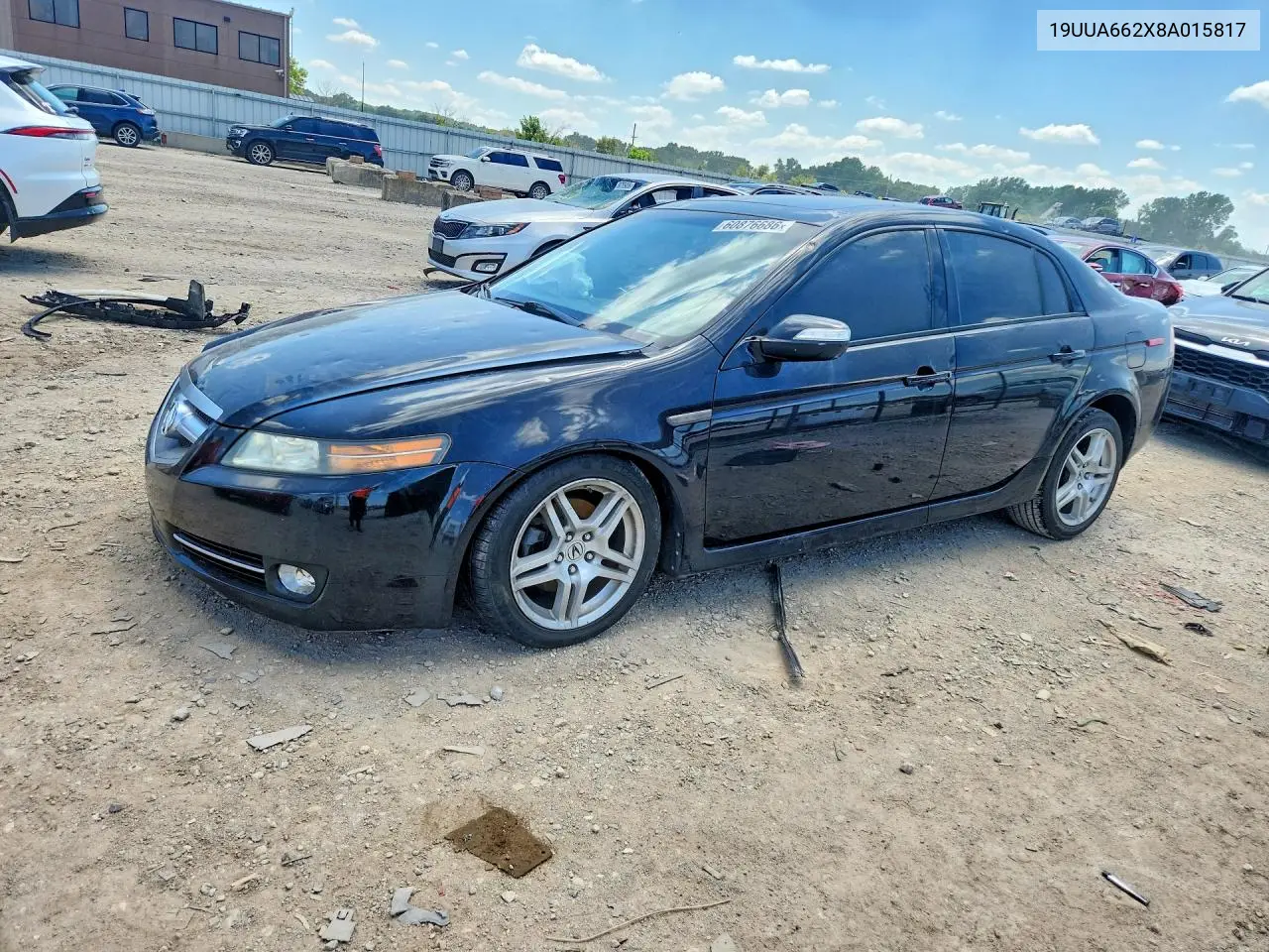 2008 Acura Tl VIN: 19UUA662X8A015817 Lot: 60876686
