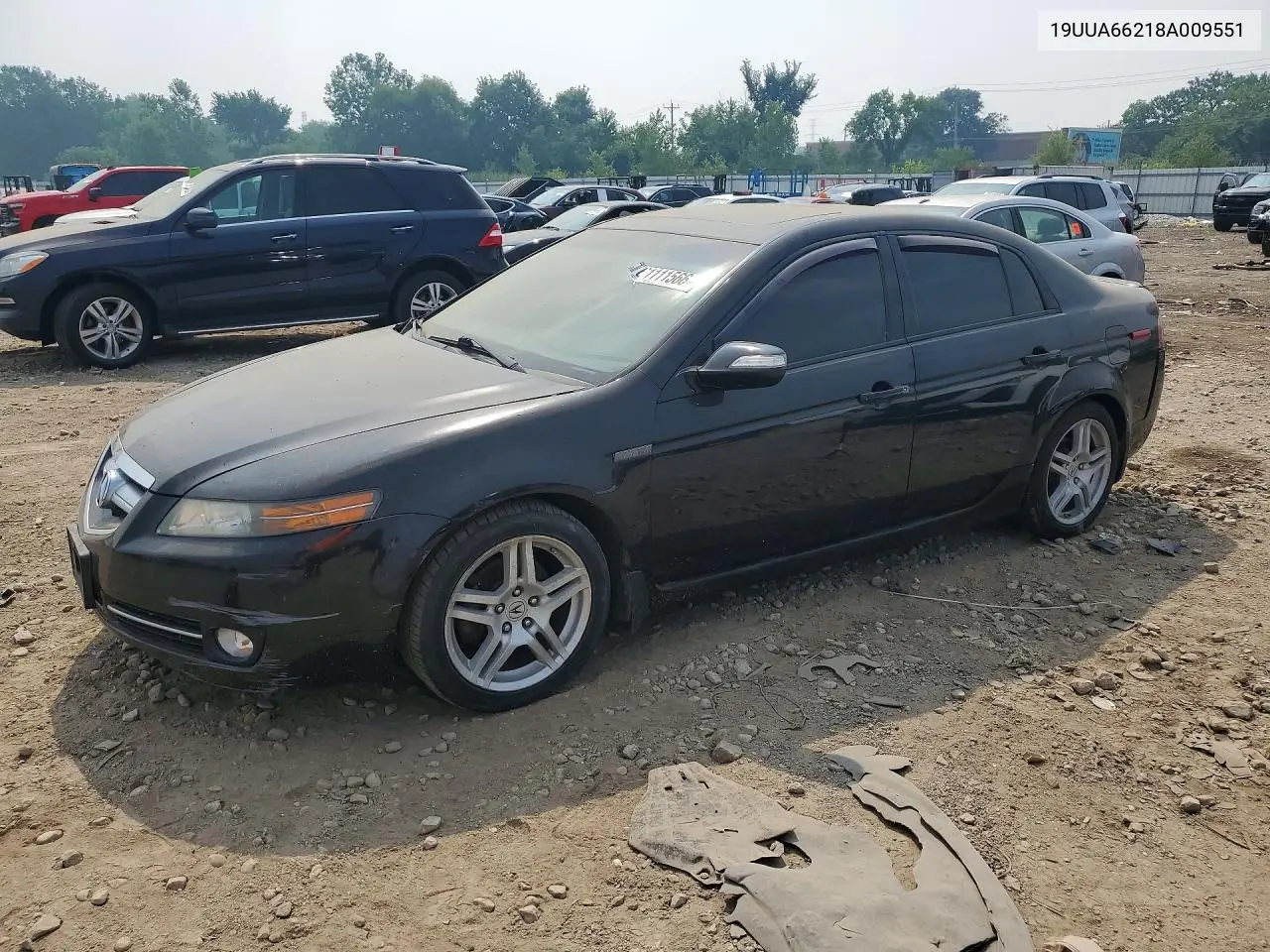 2008 Acura Tl VIN: 19UUA66218A009551 Lot: 61111566