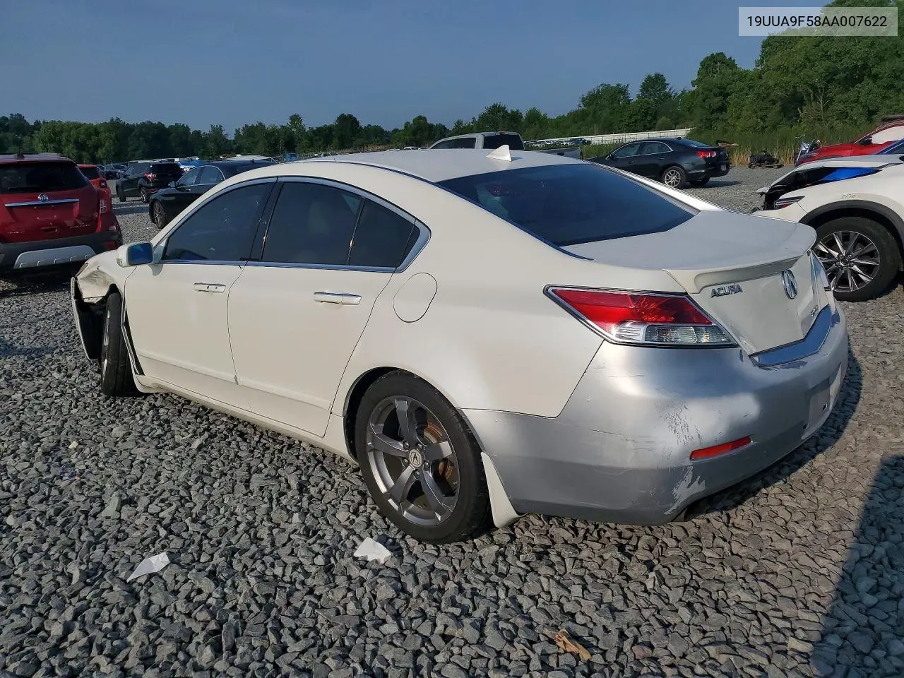 2010 Acura Tl VIN: 19UUA9F58AA007622 Lot: 60801186