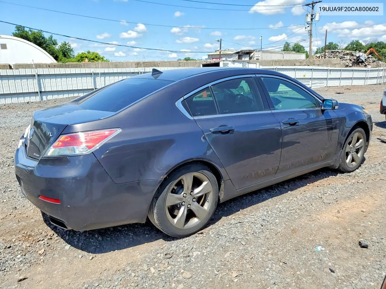 2012 Acura Tl VIN: 19UUA9F20CA800602 Lot: 60360016
