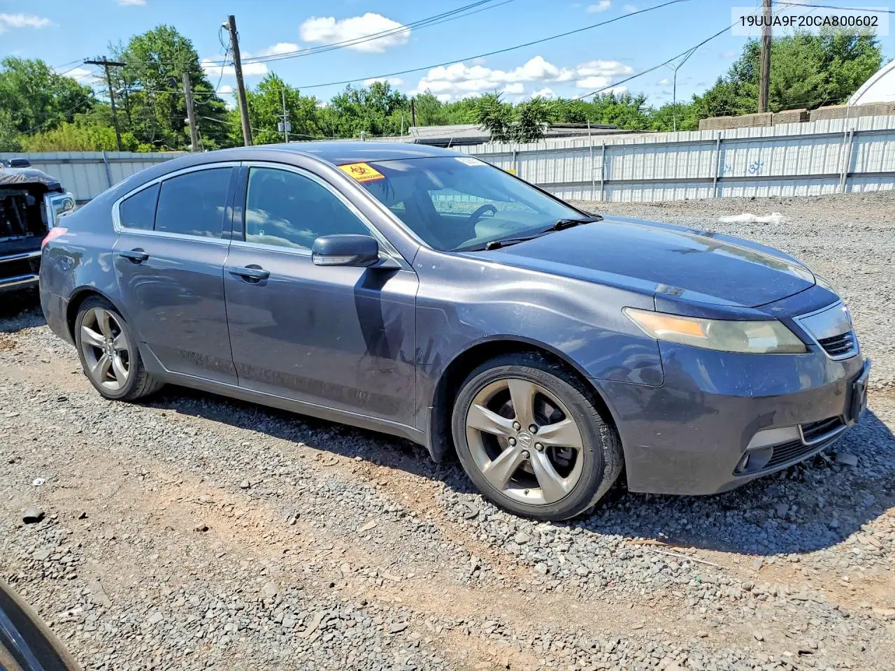 2012 Acura Tl VIN: 19UUA9F20CA800602 Lot: 60360016