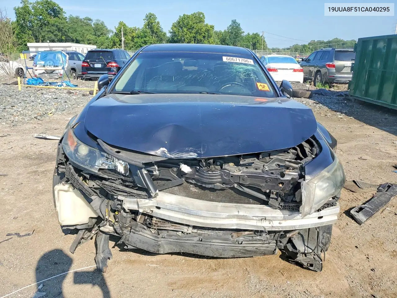 2012 Acura Tl VIN: 19UUA8F51CA040295 Lot: 60671706