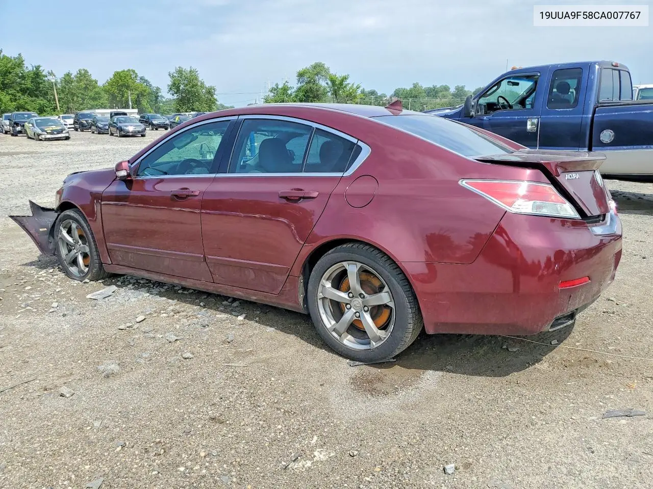2012 Acura Tl VIN: 19UUA9F58CA007767 Lot: 61722886