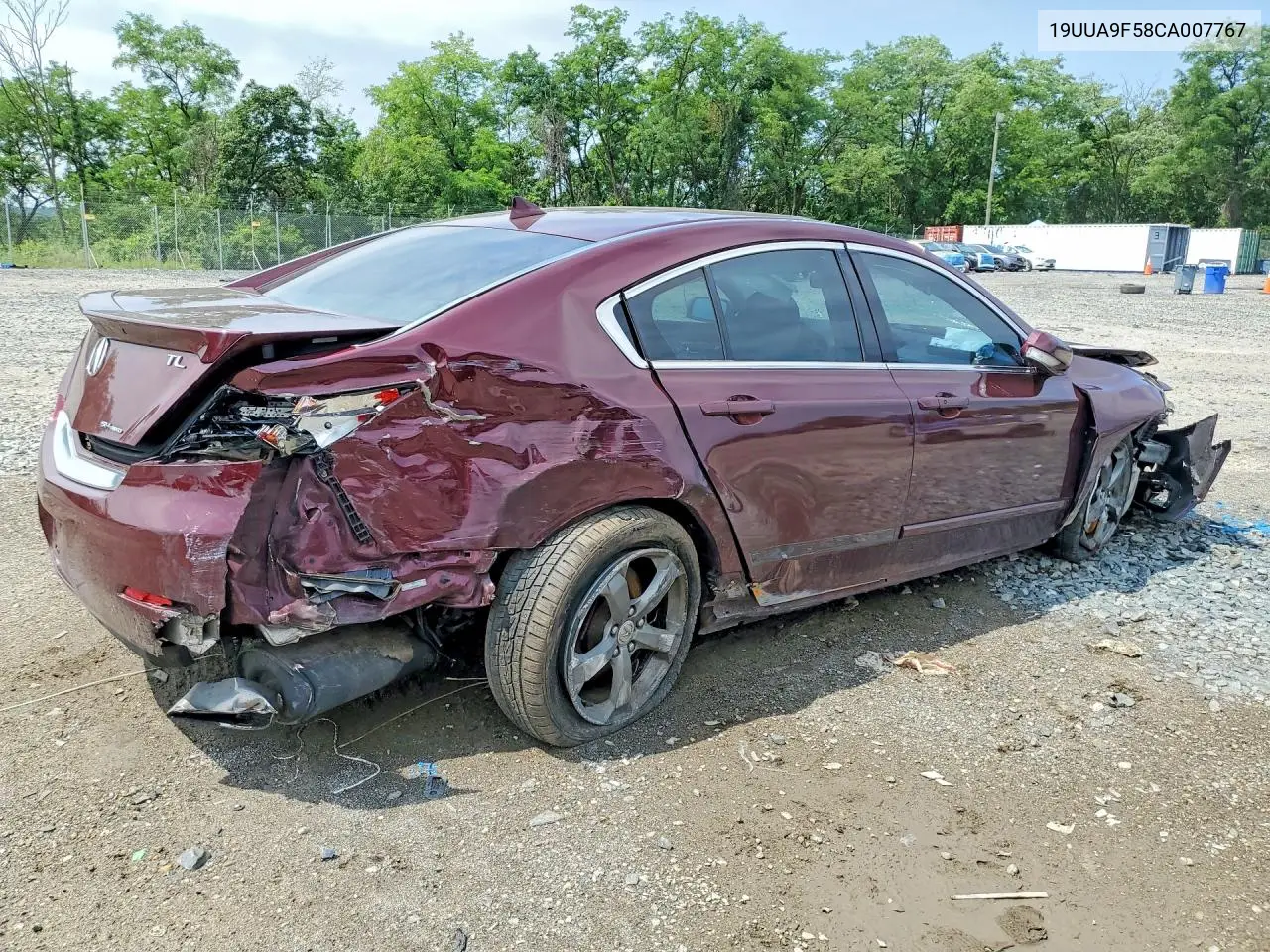2012 Acura Tl VIN: 19UUA9F58CA007767 Lot: 61722886