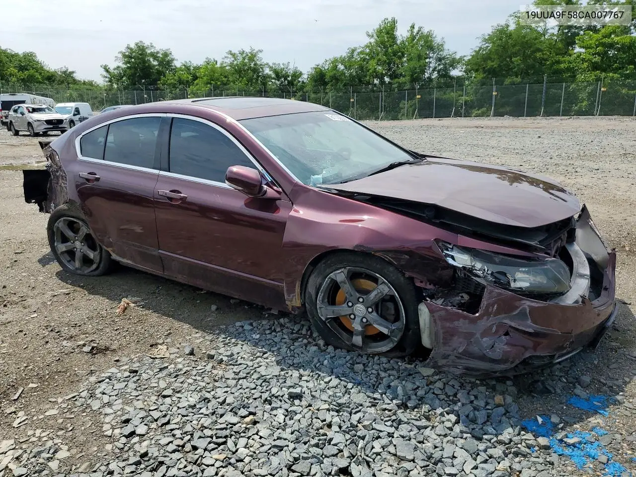 2012 Acura Tl VIN: 19UUA9F58CA007767 Lot: 61722886