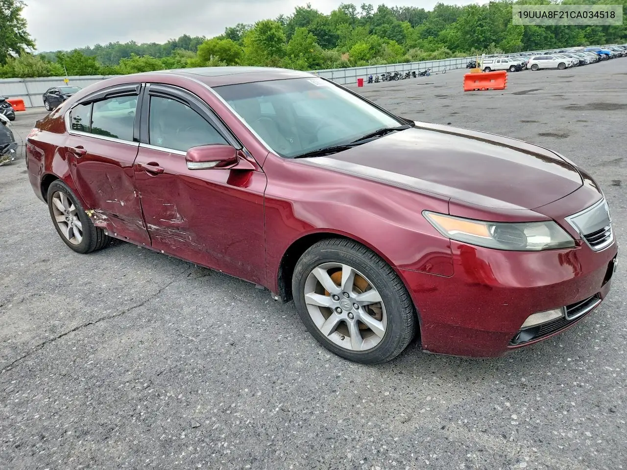 2012 Acura Tl VIN: 19UUA8F21CA034518 Lot: 61851746