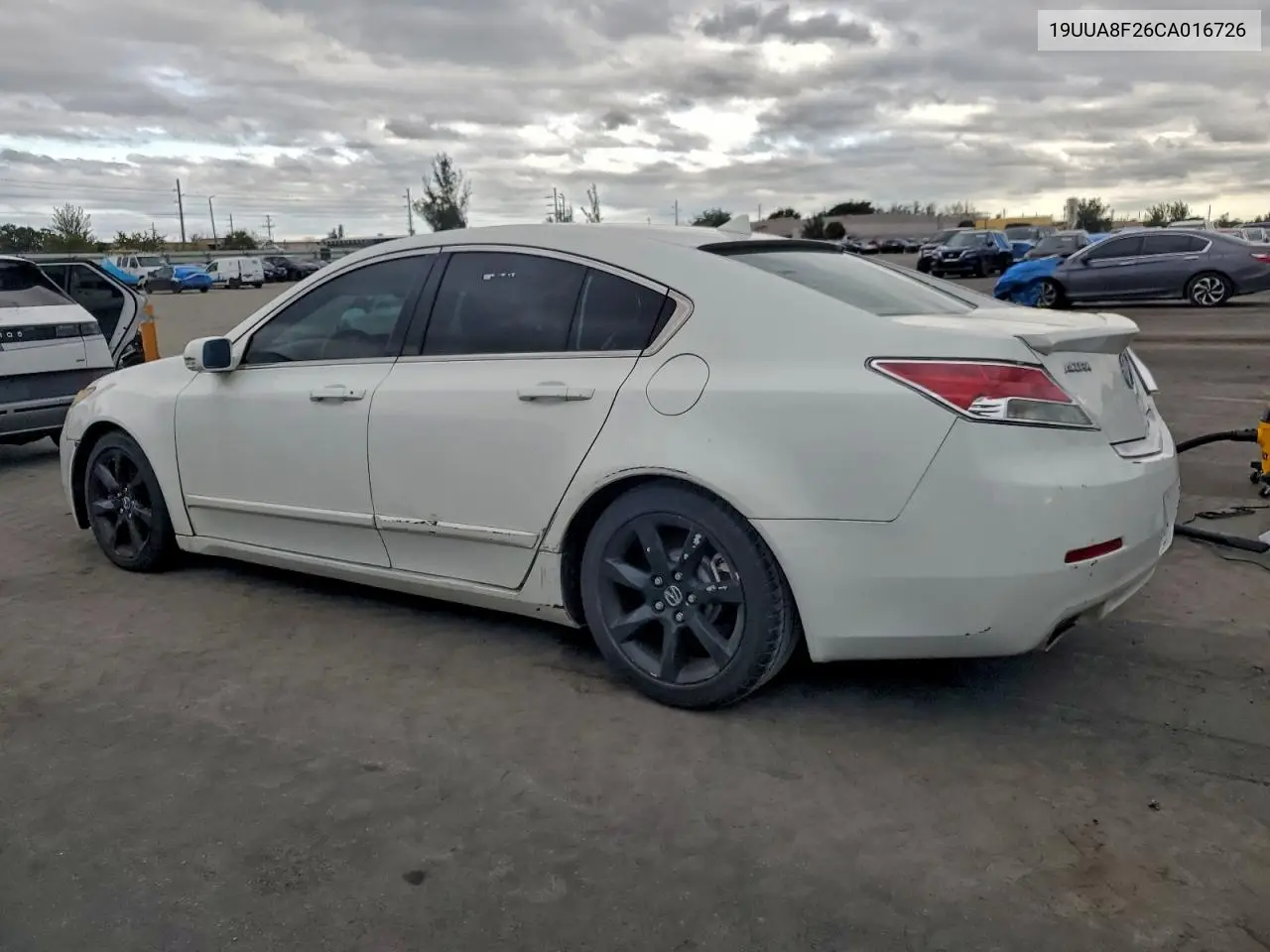 2012 Acura Tl VIN: 19UUA8F26CA016726 Lot: 72253895