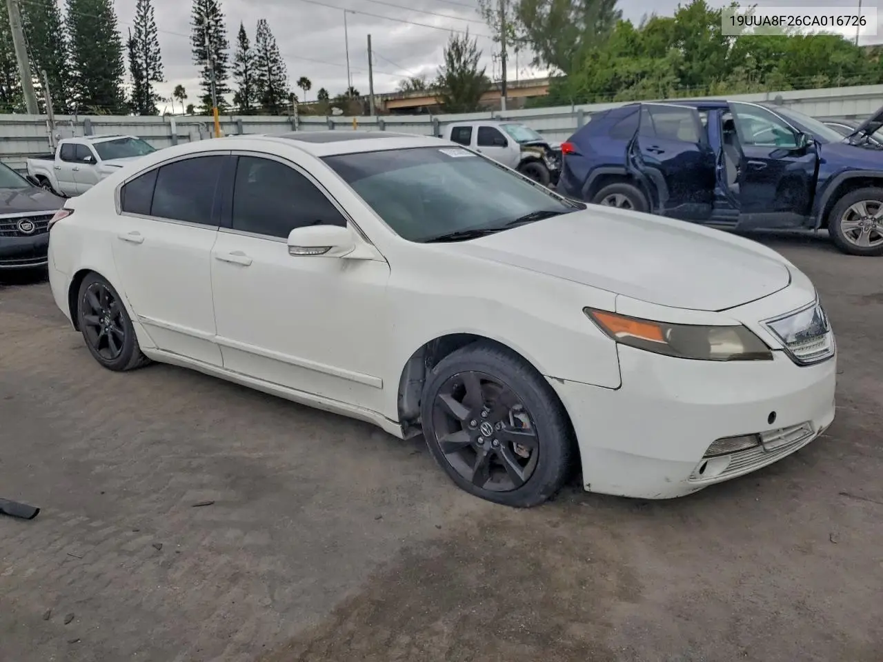 2012 Acura Tl VIN: 19UUA8F26CA016726 Lot: 72253895