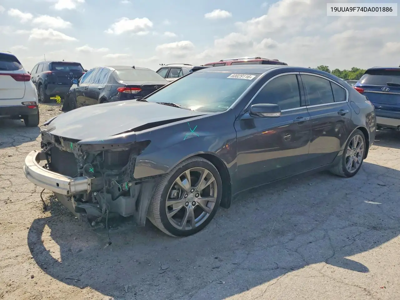 2013 Acura Tl Advance VIN: 19UUA9F74DA001886 Lot: 60029116