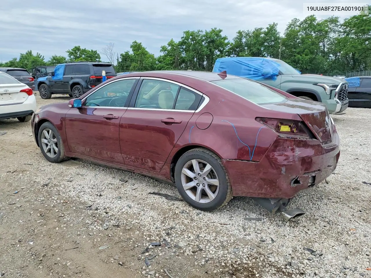 2014 Acura Tl VIN: 19UUA8F27EA001901 Lot: 57248746