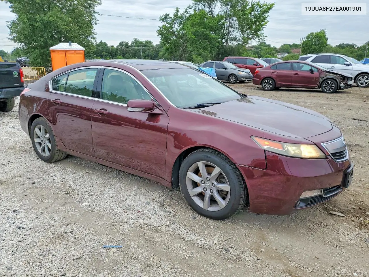 2014 Acura Tl VIN: 19UUA8F27EA001901 Lot: 57248746