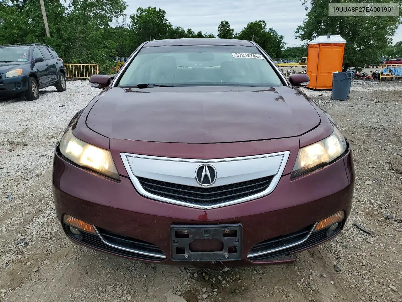 2014 Acura Tl VIN: 19UUA8F27EA001901 Lot: 57248746