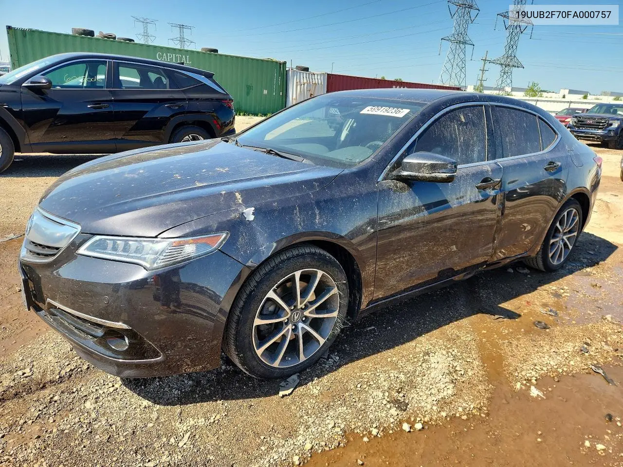 2015 Acura Tlx Advance VIN: 19UUB2F70FA000757 Lot: 59919236