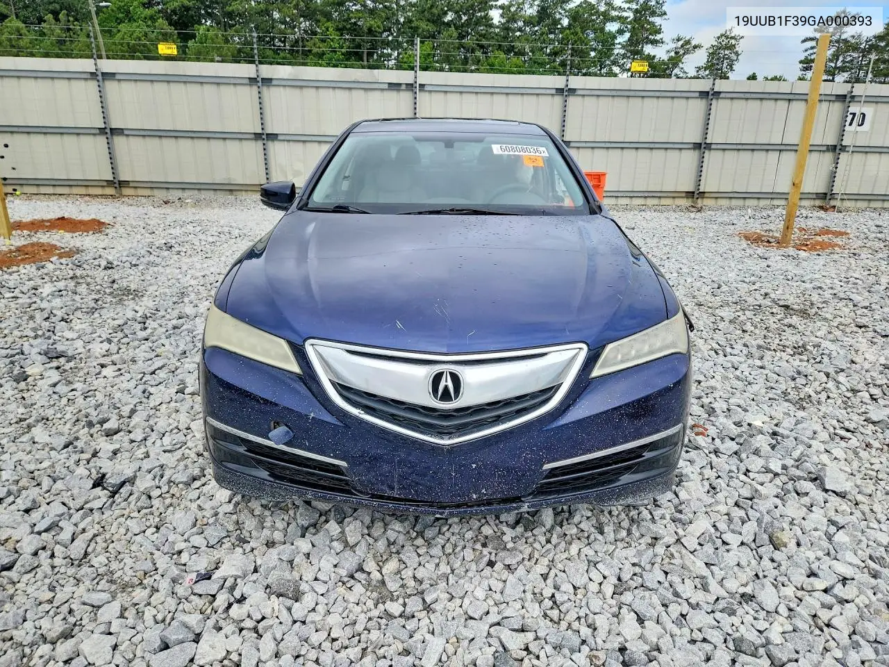 2016 Acura Tlx VIN: 19UUB1F39GA000393 Lot: 60808036