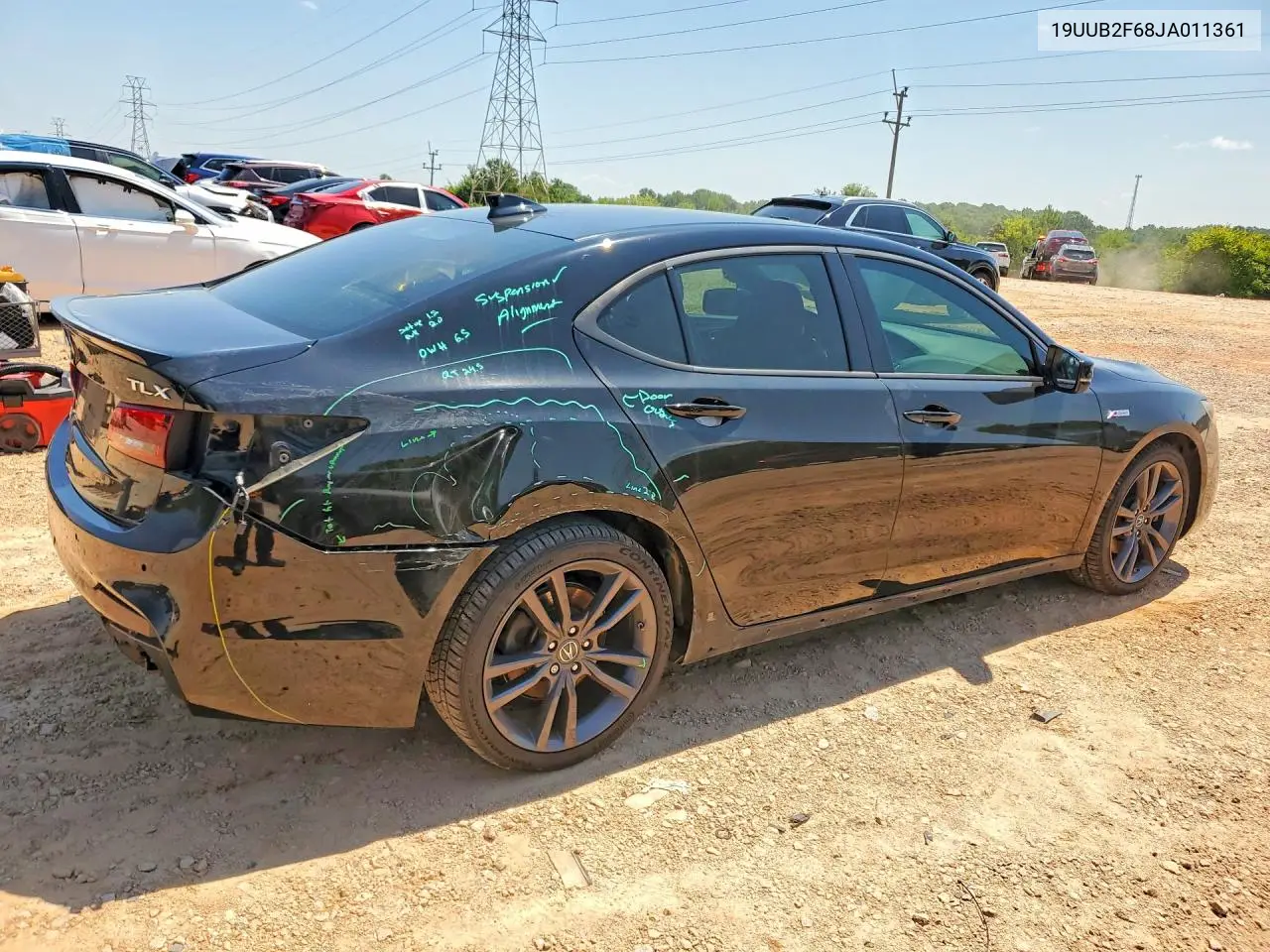 2018 Acura Tlx Tech+A VIN: 19UUB2F68JA011361 Lot: 60295226