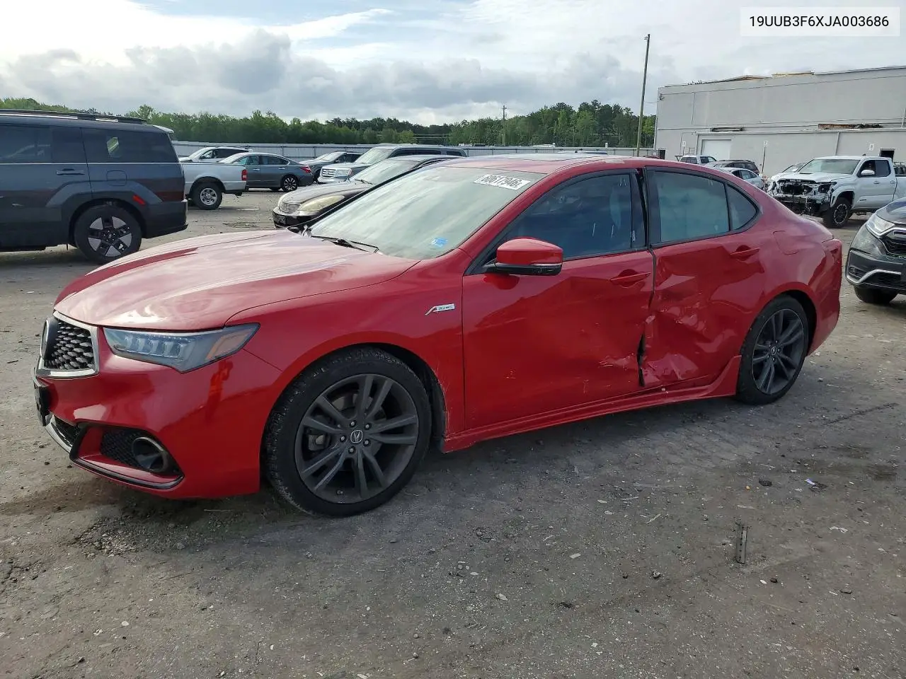 2018 Acura Tlx Tech+A VIN: 19UUB3F6XJA003686 Lot: 60617946