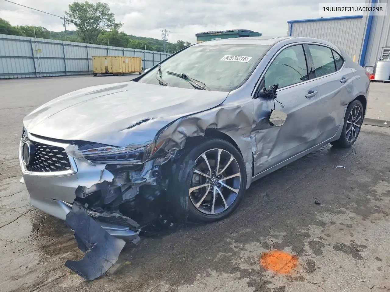 2018 Acura Tlx VIN: 19UUB2F31JA003298 Lot: 60976316