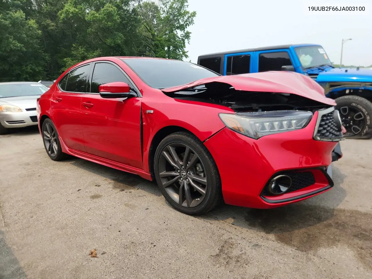 2018 Acura Tlx Tech+A VIN: 19UUB2F66JA003100 Lot: 61374406