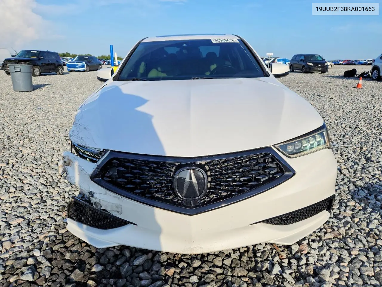 2019 Acura Tlx VIN: 19UUB2F38KA001663 Lot: 60386416