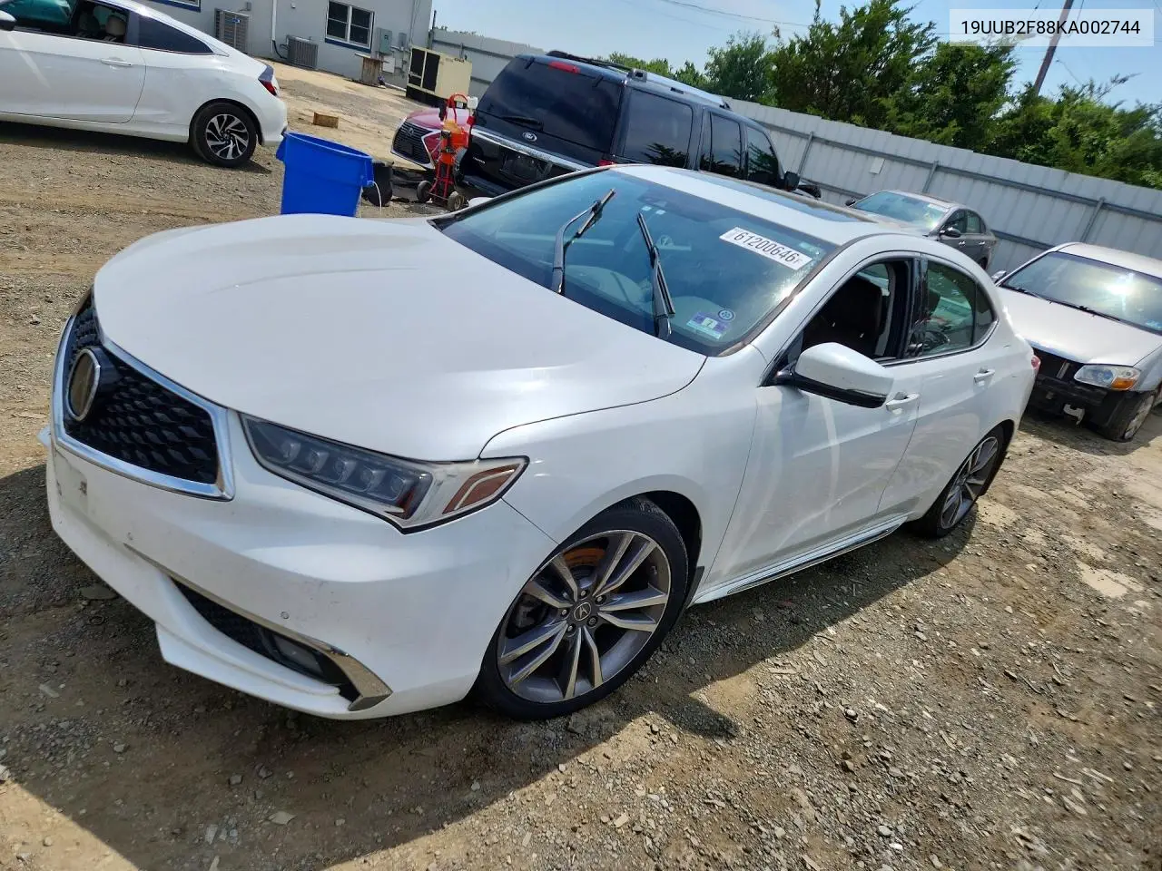 2019 Acura Tlx Advance VIN: 19UUB2F88KA002744 Lot: 61200646