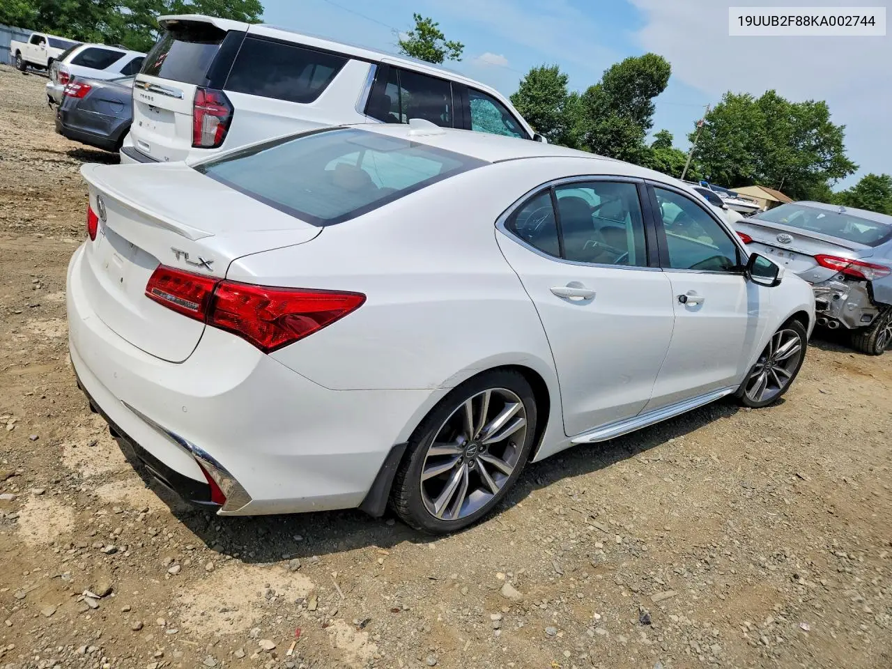 2019 Acura Tlx Advance VIN: 19UUB2F88KA002744 Lot: 61200646