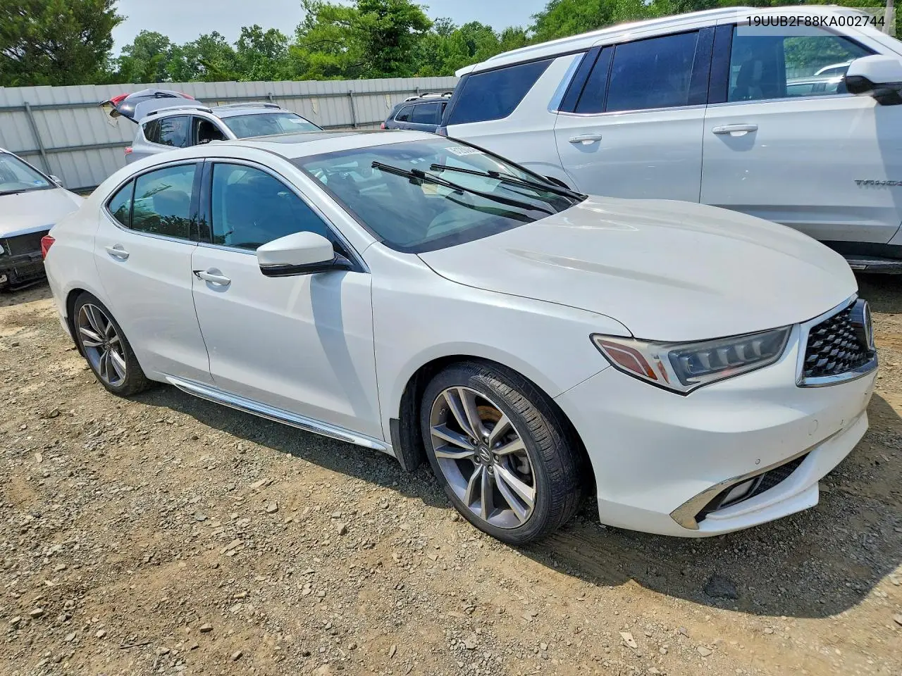 2019 Acura Tlx Advance VIN: 19UUB2F88KA002744 Lot: 61200646