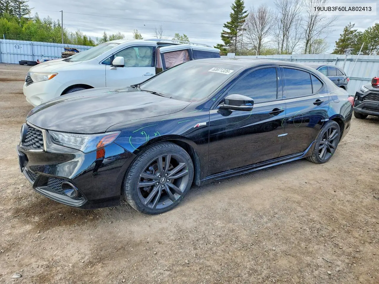 2020 Acura Tlx A-Spec VIN: 19UUB3F60LA802413 Lot: 53871326